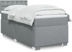 Κρεβάτι Boxspring με Στρώμα Ανοιχτό Γκρι 80x200 εκ. Υφασμάτινο Γκρι 3288029