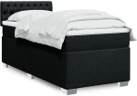 Κρεβάτι Boxspring με Στρώμα Μαύρο 100 x 200 εκ. Υφασμάτινο Μαύρο 3285808