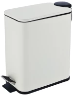 Eurocasa 2107 Μεταλλικό Καλαθάκι Μπάνιου Soft Close 5lt Λευκό