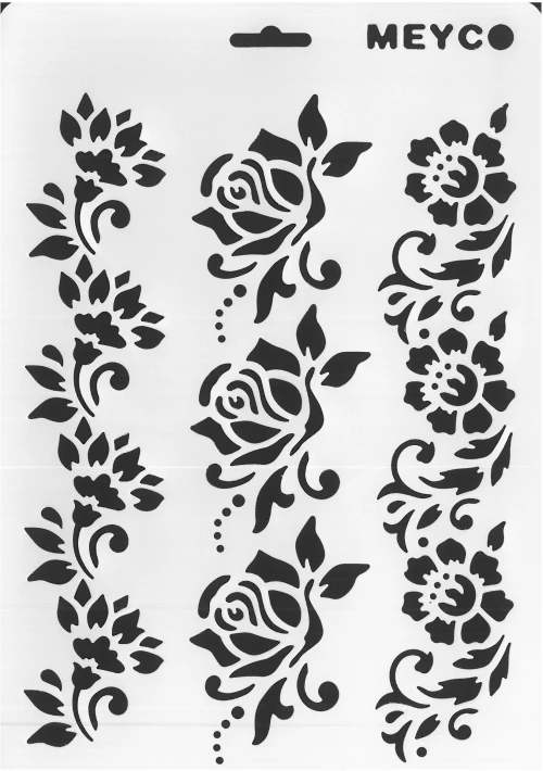 Στένσιλ Α4 FLOWERS 27755