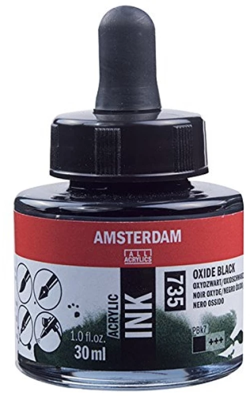 Ακρυλικό μελάνι AMSTERDAM 735 BLACK 30ml