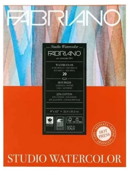 Μπλοκ FABRIANO STUDIO HOT PRESS 200g, 22,9x30,5cm, 20 φύλλων