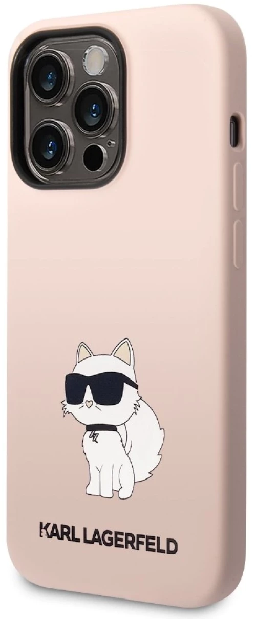 Karl Lagerfeld Liquid Silicone Choupette NFT Case for iPhone 14 Pro Pink