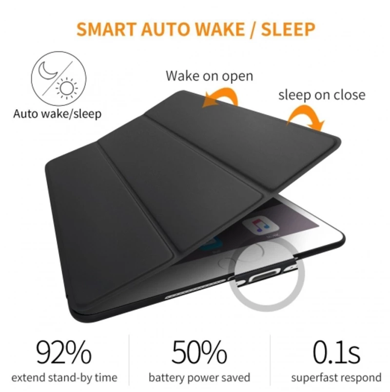 Tech-Protect Θήκη Smartcase Apple iPad 9.7 2017/2018 5 / 6 Gen Black