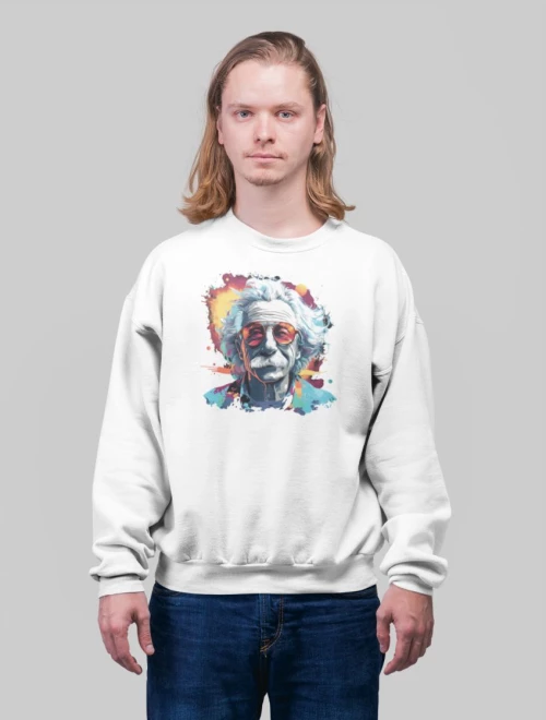 Albert Einstein Φούτερ - WHITE