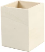 Μολυβοθήκη ξύλινη τετράγωνη 8x8x11cm