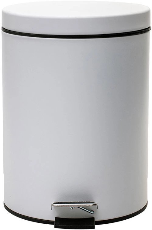 Estia 02-3746 Classic Μεταλλικό Καλαθάκι Μπάνιου Soft Close 5lt, Λευκό