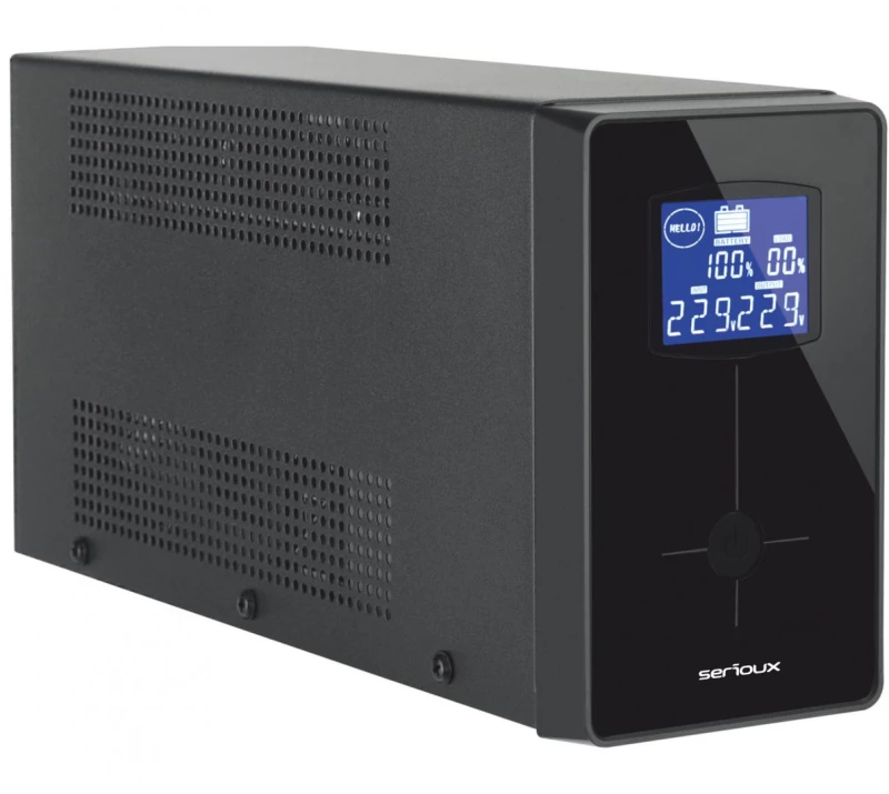 Serioux SRXU-LCD2000LI UPS Line-Interactive Οθόνη LCD 2000VA 1200W με 4 Schuko Πρίζες