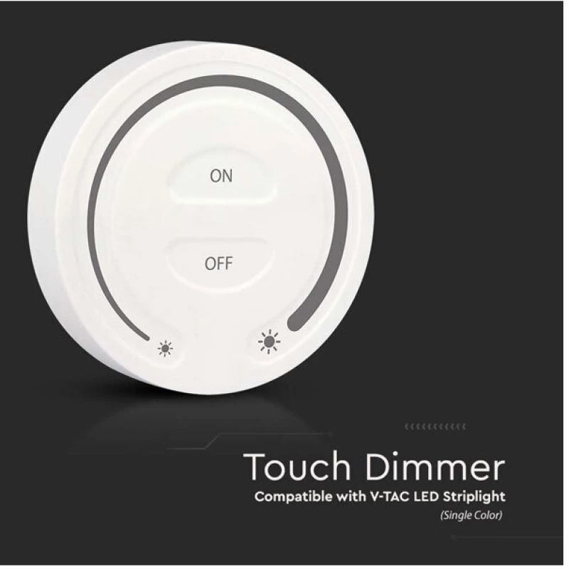 V-TAC Επιτοίχιο Dimmer Αφής για Μονόχρωμες Ταινίες LED Άσπρο 2919