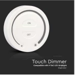 V-TAC Επιτοίχιο Dimmer Αφής για Μονόχρωμες Ταινίες LED Άσπρο 2919