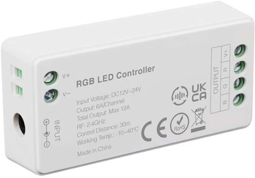 V-TAC LED Controller 12-24V DC για Ταινίες LED RGB+W Άσπρο 2913