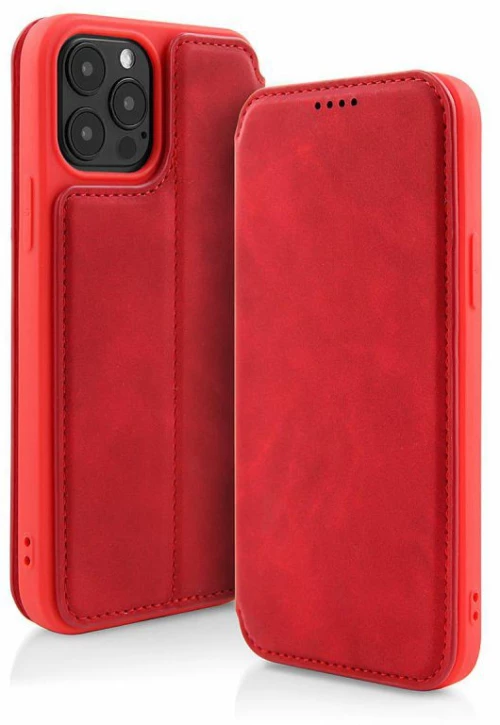 SAMSUNG G996B Galaxy S21 Plus - ΘΗΚΗ BOOK STYLE VINTAGE ΜΑΓΝΗΤΙΚΗ ΚΟΚΚΙΝΗ