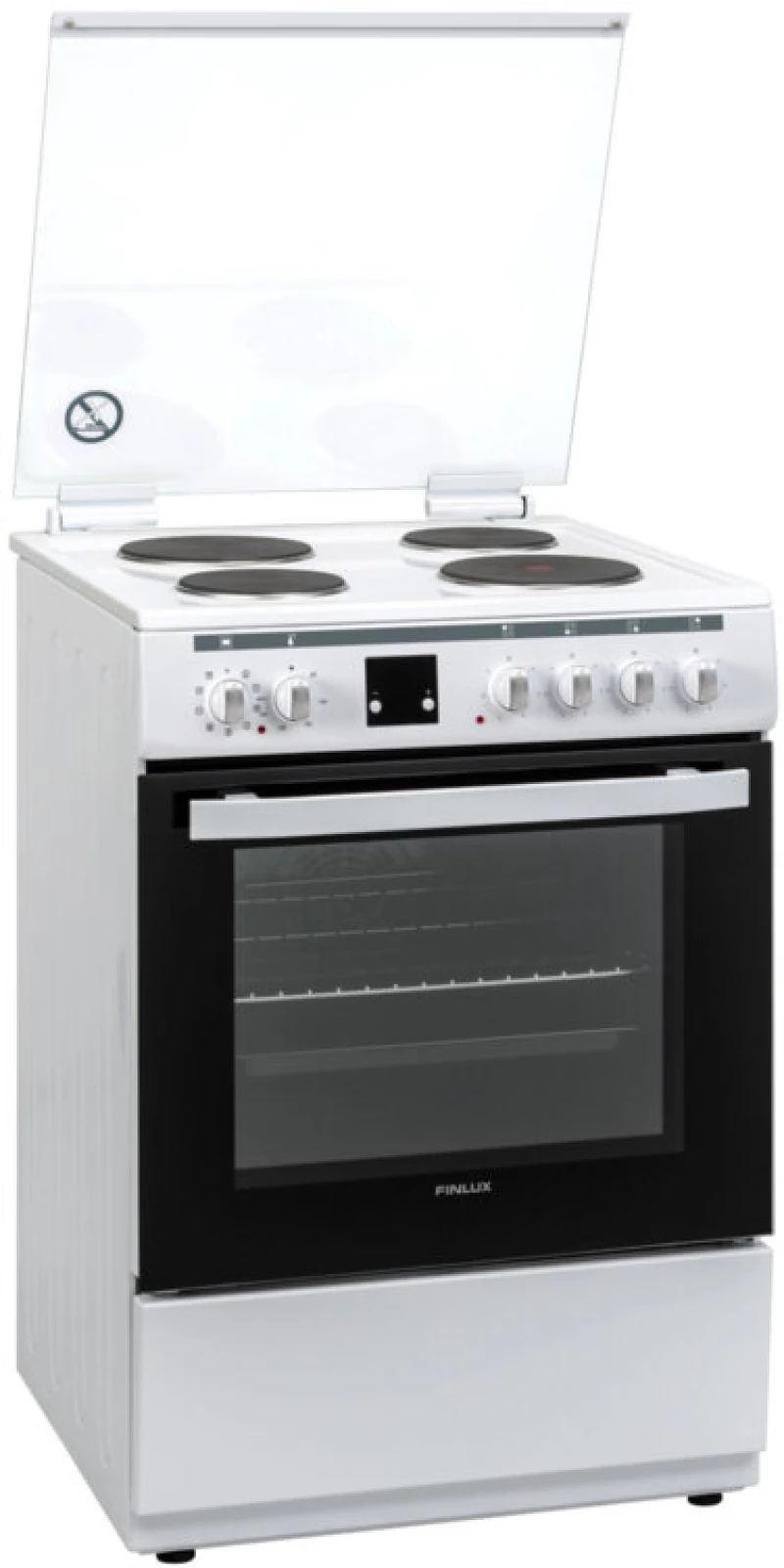 Finlux FLEM-60A Κουζίνα Εμαγιέ Λευκή 65lt (85X60) A