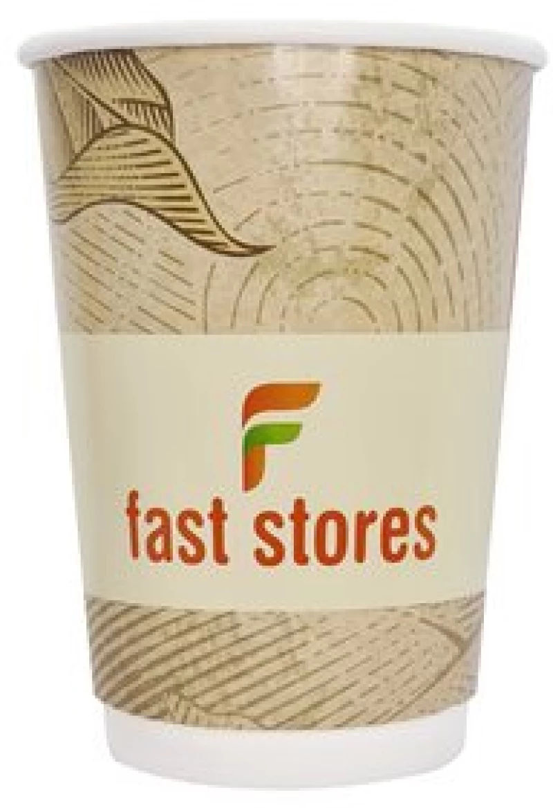 FAST STORES χάρτινα ποτήρια καφέ, 8oz, χωρίς καπάκι, 20τμχ