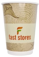 FAST STORES χάρτινα ποτήρια καφέ, 8oz, χωρίς καπάκι, 20τμχ