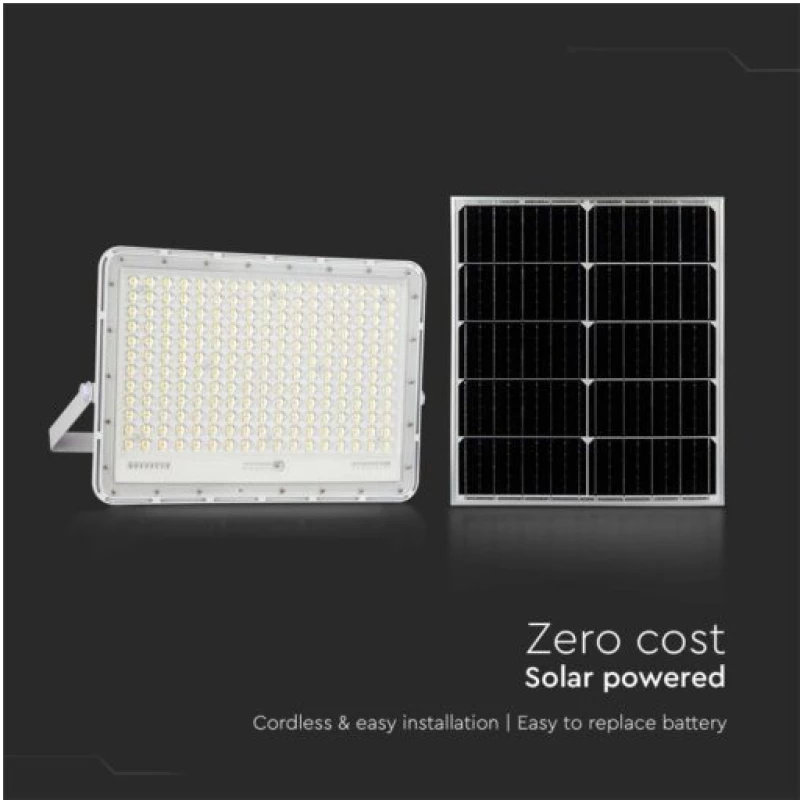 V-TAC Ηλιακός Προβολέας LED 30W Φυσικό Λευκό 4000K