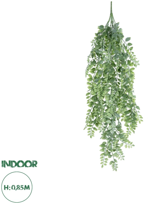 GloboStar® Artificial Garden HANGING FERN BRANCH  20831 Τεχνητό Διακοσμητικό Κρεμαστό κλαδί Φτέρης Μ30 x Π10 x Υ85cm