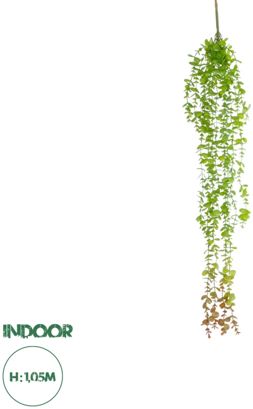 GloboStar® Artificial Garden HANGING EUCALYPTUS 20809 Τεχνητό Διακοσμητικό Κρεμαστό Φυτό Ευκάλυπτος Μ16 x Π9 x Υ105cm