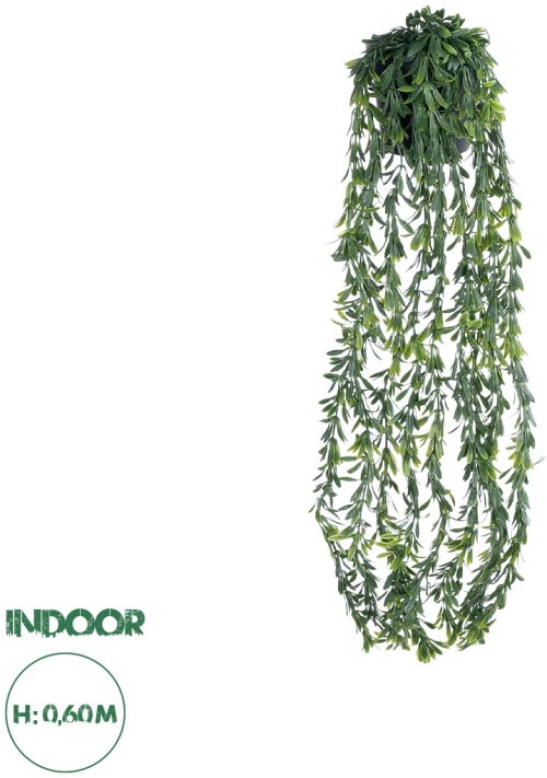 GloboStar® Artificial Garden HANGING MILAN GRASS 20866 Τεχνητό Κρεμαστό Διακοσμητικό Φυτό Milan Grass  Φ18 x Y60cm