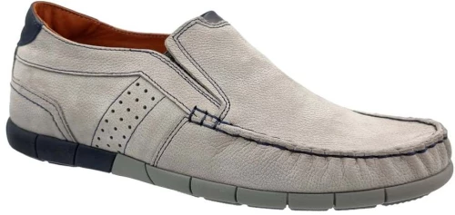 Boxer 21358 30-408 Γκρι Δερμάτινα Ανδρικά Μοκασίνια