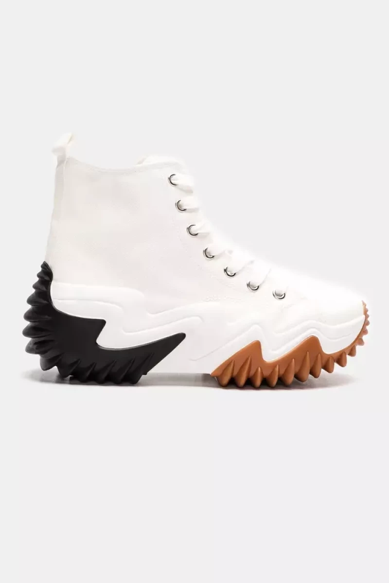 Luigi - Γυναικεία Sneakers Πάνινα Τρακτερωτά 3607704 Λευκό