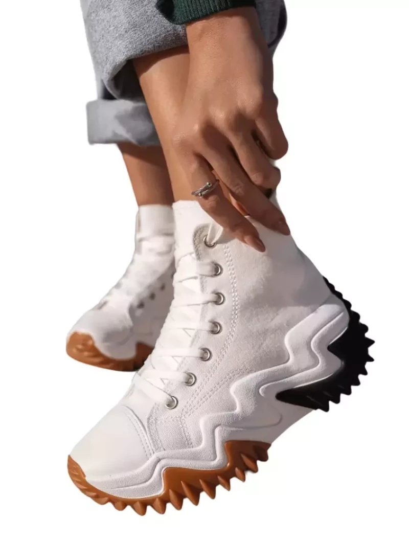 Luigi - Γυναικεία Sneakers Πάνινα Τρακτερωτά 3607704 Λευκό