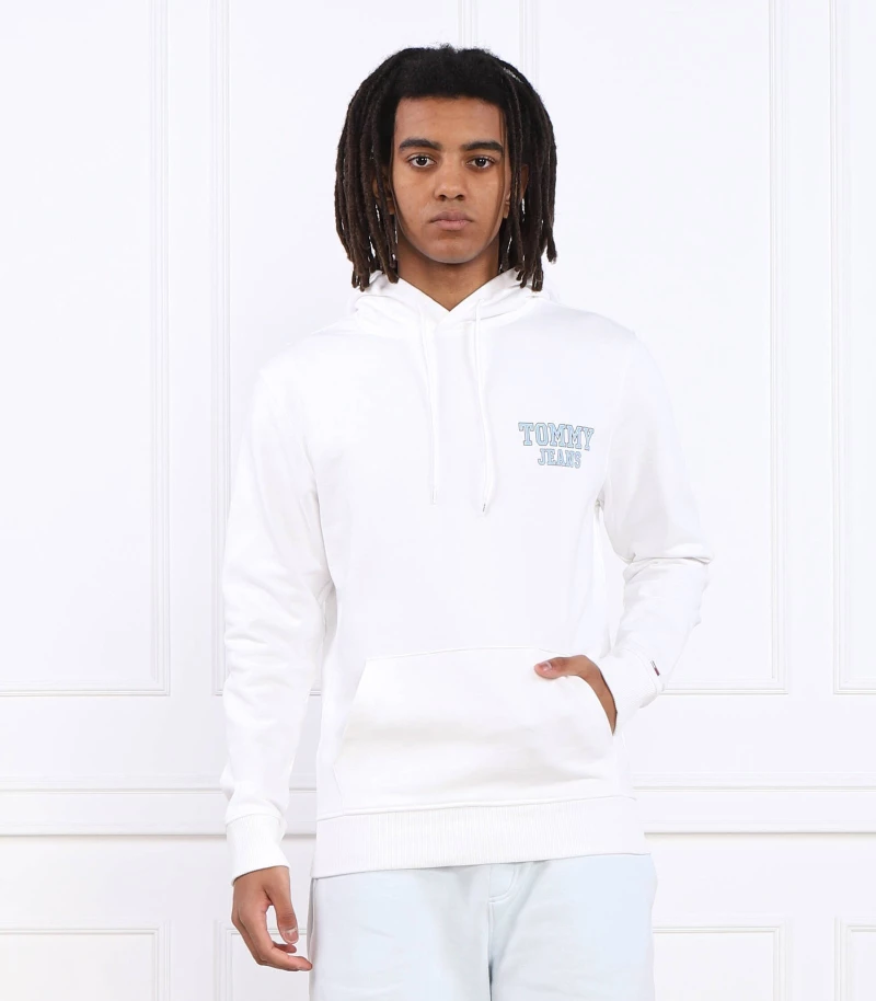 Tommy Hilfiger - Ανδρικό Φούτερ με Κουκούλα DM0DM16365-YBR Λευκό