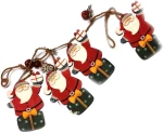 SP Χριστουγεννιάτικη γιρλάντα ξύλινη Santa 100 εκ