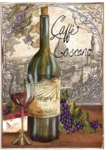 Café Toscano ξύλινος  πίνακας χειροποίητος
