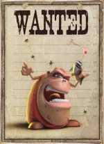 Wanted ξύλινος χειροποίητος πίνακας