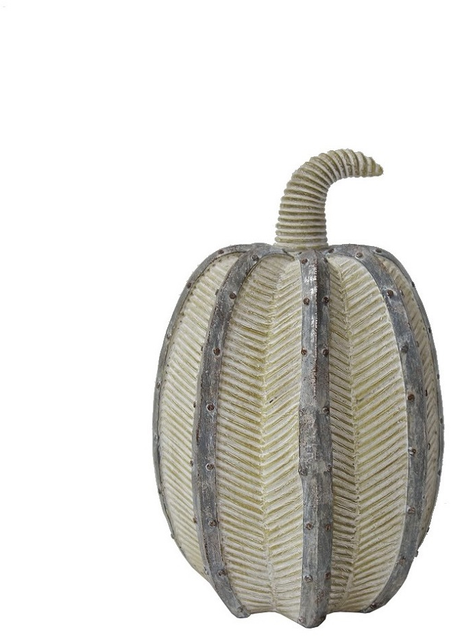 Διακοσμητική κολοκύθα σε γκρι χρώμα 16x24 εκ