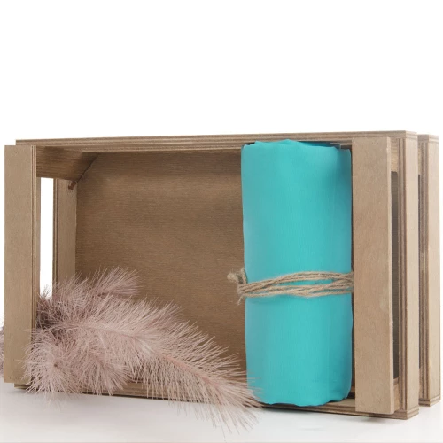 Madonna σεντόνι βαμβακερό μονόχρωμο με λάστιχο σε τιρκουάζ χρώμα 180x205 συν 32 εκ