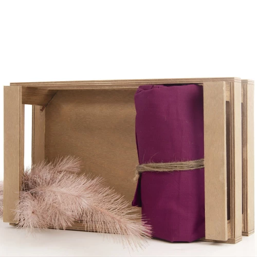 Madonna βαμβακερό σεντόνι μονόχρωμο με λάστιχο σε πορφυρό μωβ χρώμα 120x205 συν 28 εκ