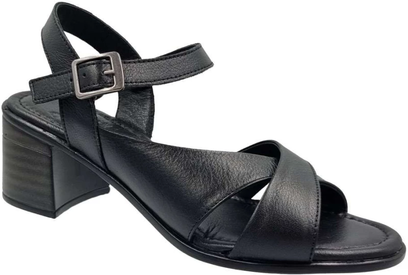 Boxer 98289 10-011 Μαύρα Δερμάτινα Γυναικεία Πέδιλα