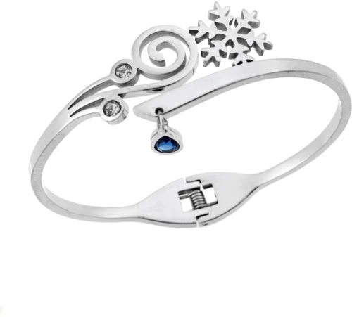 Βραχιόλι SENZA Χειροπέδα Silver Plated Stainless Steel