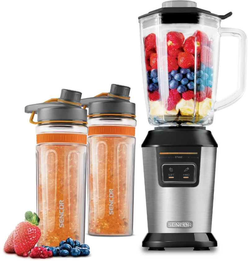 Μπλέντερ Set Smoothie Maker 600/900ml 800W Sencor SBL 7550SS Ασημί