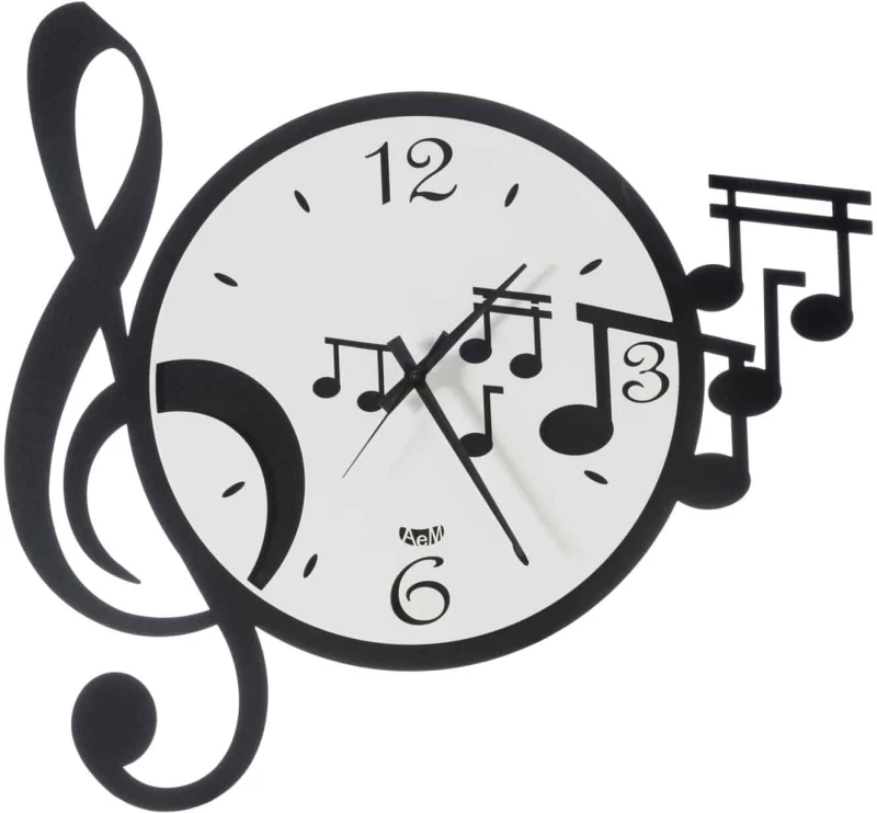 Arti e Mestieri Musica μεταλλικό ρολόι τοίχου 50Χ47εκ.