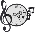 Arti e Mestieri Musica μεταλλικό ρολόι τοίχου 50Χ47εκ.