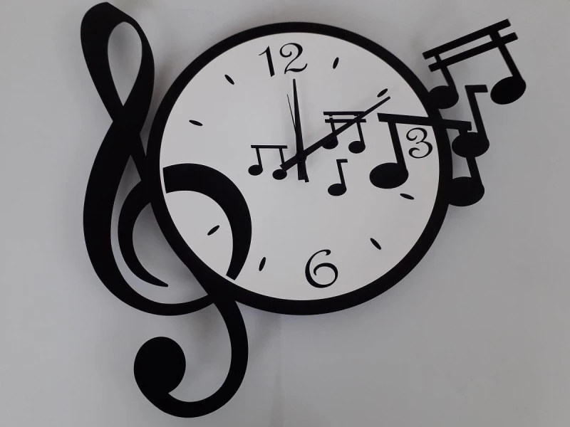 Arti e Mestieri Musica μεταλλικό ρολόι τοίχου 50Χ47εκ.