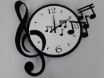 Arti e Mestieri Musica μεταλλικό ρολόι τοίχου 50Χ47εκ.