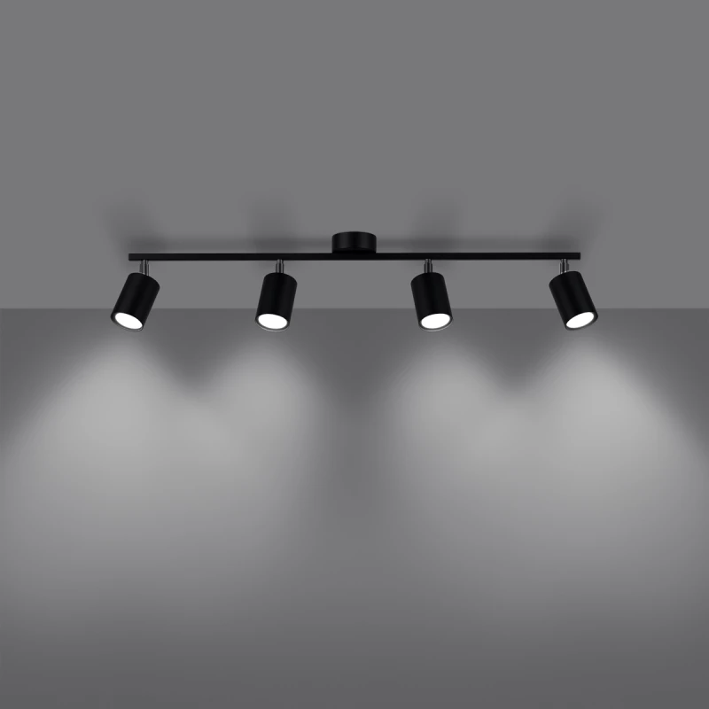 Φωτιστικό οροφής Lemmi 4,4xGU10/10w, Χρώμα μαύρος