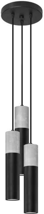 Κρεμαστό φωτιστικό Borgio 3,μαύρο,3xGU10/40w