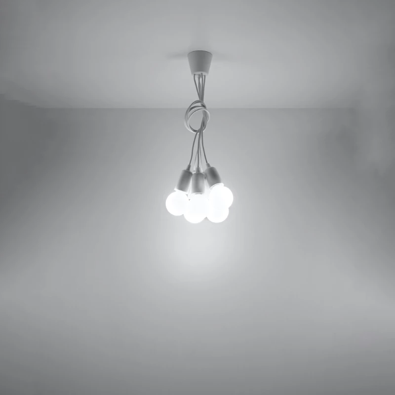 Κρεμαστό φωτιστικό Diego 5,PVC,5xE27/60w