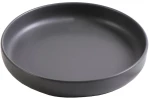 Terra Matt Black μαύρο ματ βαθύ πιάτο σετ έξι τεμάχια 24x4.5 εκ