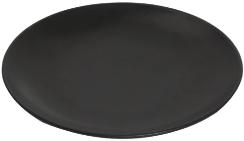 Terra Matt Black πιάτο μαύρο ρηχό από πορσελάνη έξι τεμαχίων 21x2.5 εκ