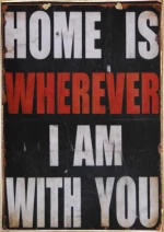 Home is ξύλινος πίνακας χειροποίητος