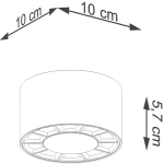 Sollux Φωτιστικό οροφής Dio 9,9xLED/10w, Χρώμα άσπρο