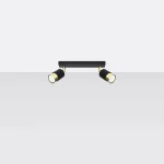 Sollux Φωτιστικό οροφής Nero 2,ατσάλι,2xGU10/40w