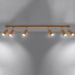 Sollux Φωτιστικό οροφής Zake 6,ξύλο,6xGU10/40w