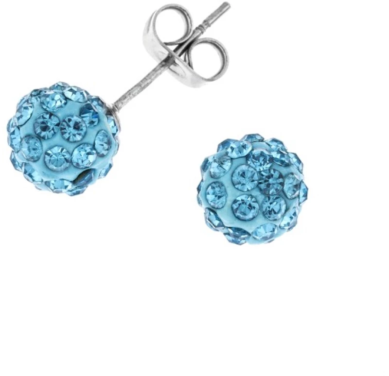 Σκουλαρίκια Senza Steel Blue Strass